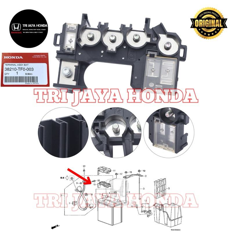 Terminal Battery Fuse Skring Sikring Kepala Aki Freed Mobilio BRV Brio Jazz S RS GE 8 City GM 2 Orig