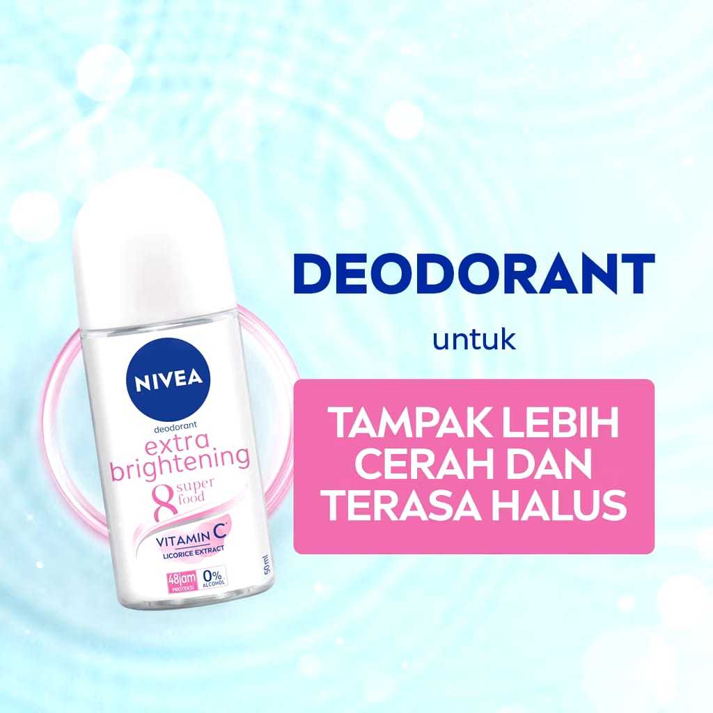 NIVEA Roll On Deodorant Extra Brightening 50 ML / NIVEA ROLL ON