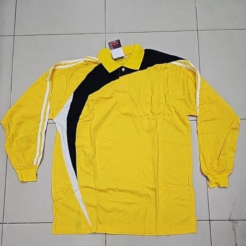 KAOS OLAHRAGA / BAJU SERAGAM OLAHRAGA WPVBL 39 BAHAN KATUN WARNA KUNING KOMBINASI HITAM