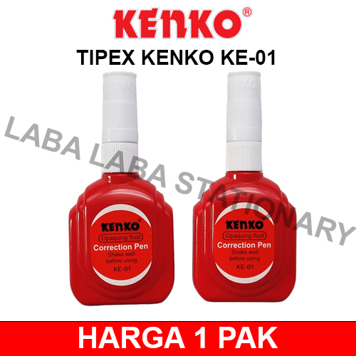 

TIP EX CAIR KENKO KE01 TIPEX CORRECTION FLUID TAPE UJUNG KEPALA PLASTIK KE-01