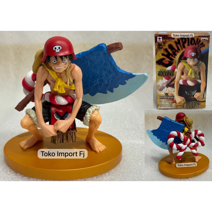 MONKEY D. LUFFY ONE PIECE CHAMPION 2015 ONE PIECE FILM GOLD STATUE
