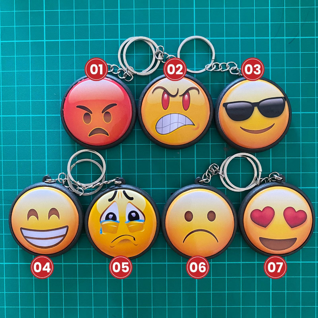 GANTUNGAN PIN EMOJI/EMOTICON BOLAK BALIK (TANPA MINIMAL ORDER)