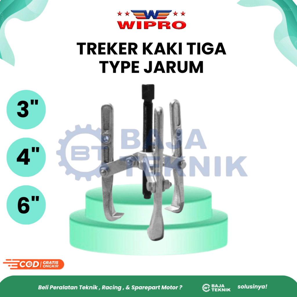 WIPRO TREKER KAKI TIGA 3" | 4" | 6" | TREKER III K TYPE JARUM WIPRO