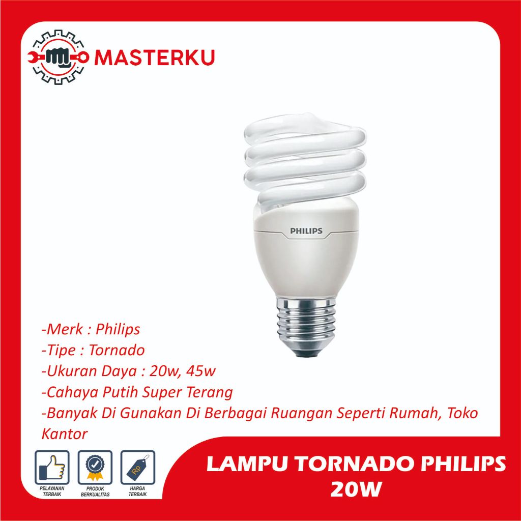 LAMPU TORNADO PHILIPS /LAMPU SPIRAL/LAMPU CFL