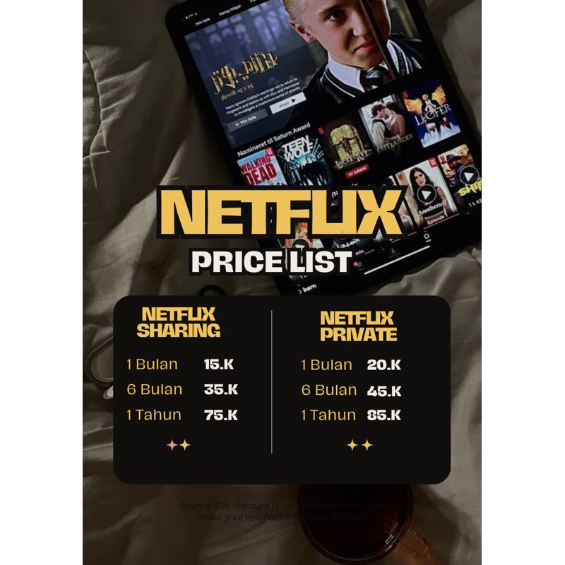 NETFLIX 1 TAHUN 75k GASSS