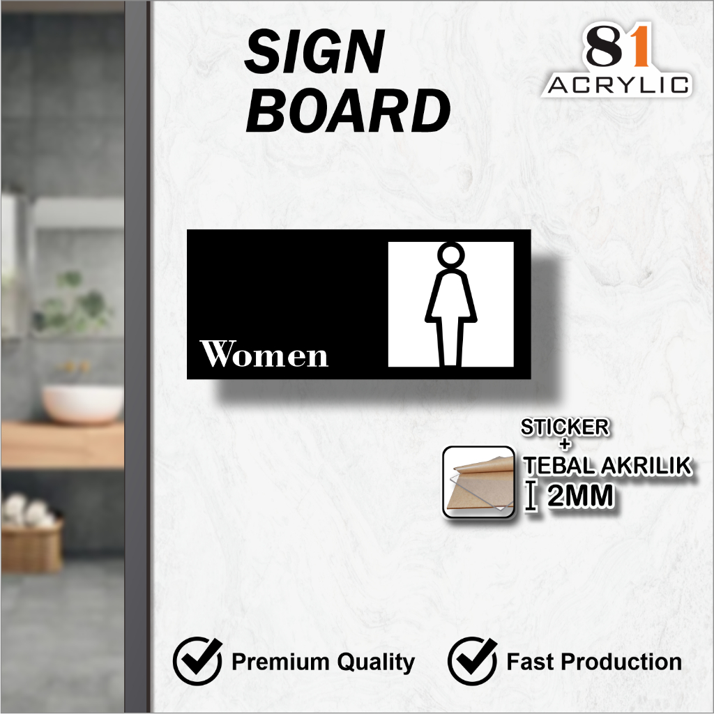 

SIGN BOARD TEMPEL KEREN TOILET WOMEN