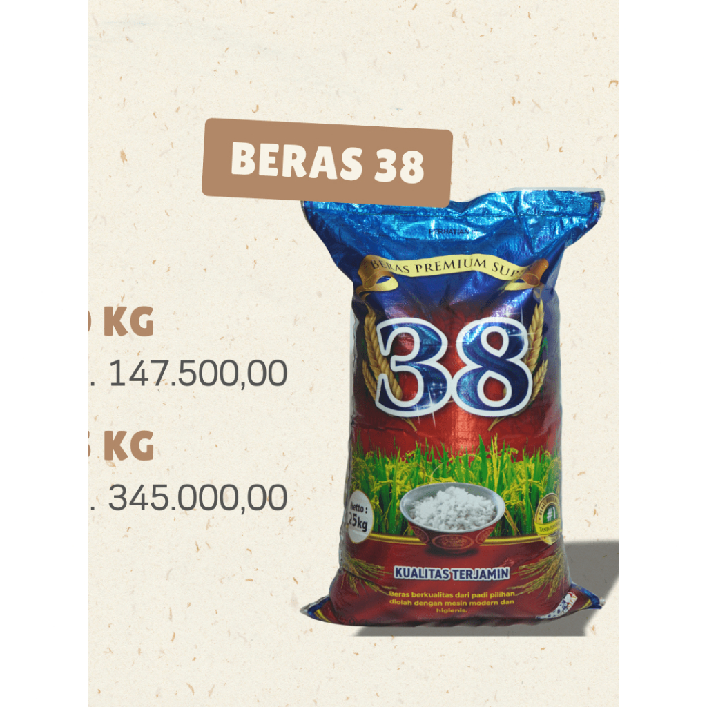 

Beras Premium Merk 38 (10-25 Kg)