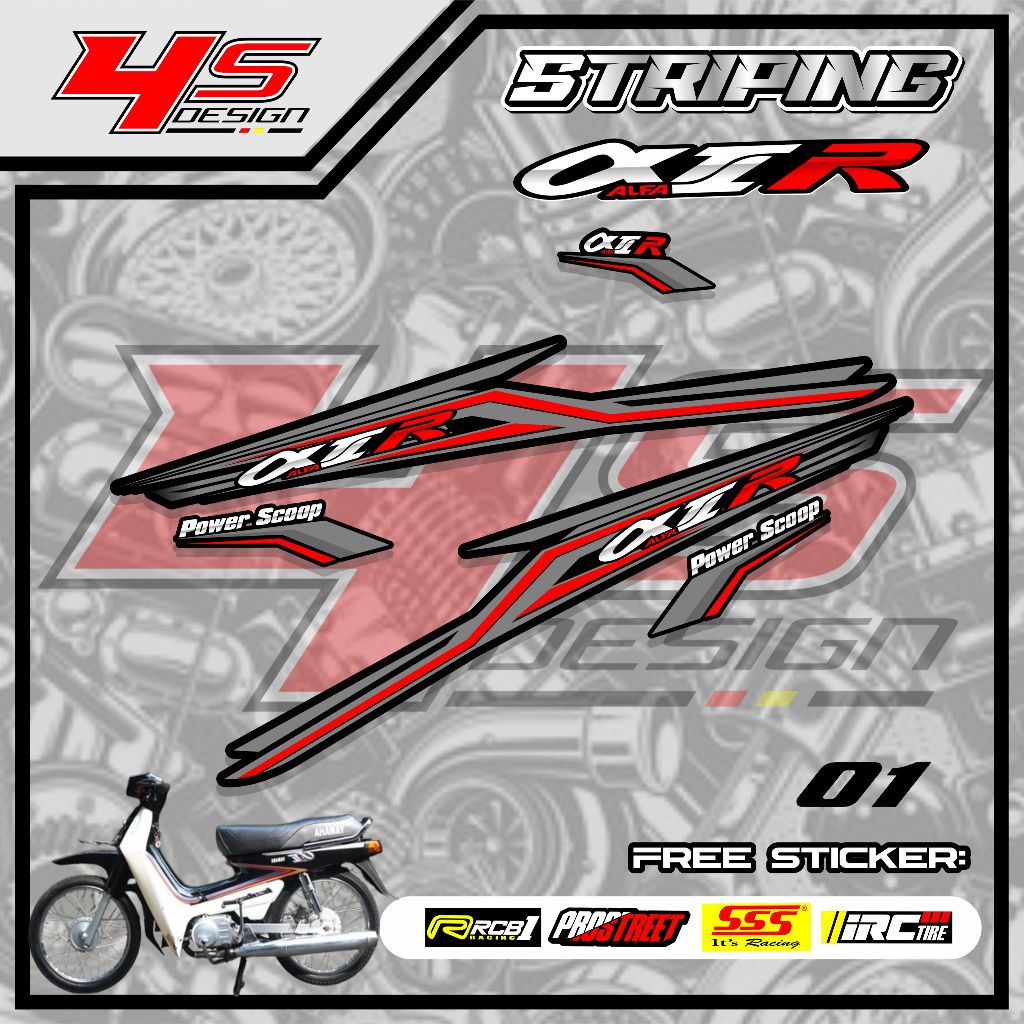 01 STICKER STRIPING YAMAHA ALFA - STICKER STRIPING YAMAHA ALFA