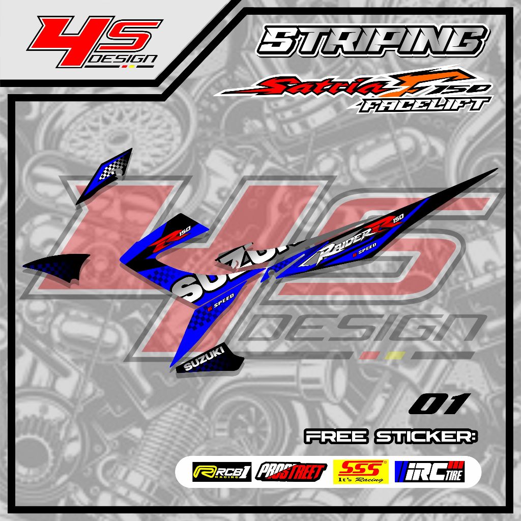01 STICKER STRIPING SATRIA FU FACELIFT - STICKER STRIPING SATRIA FU FACELIFT