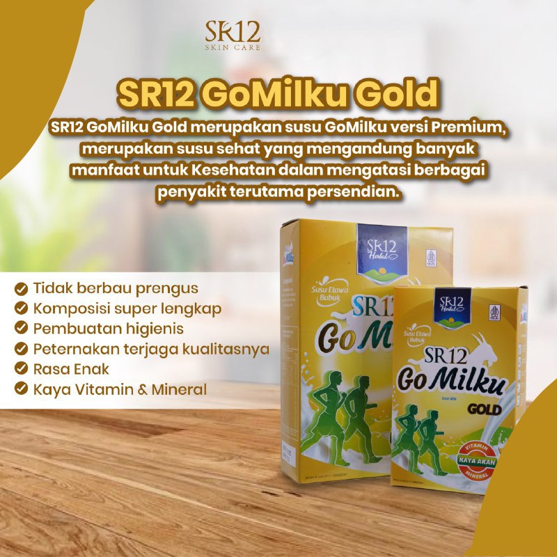 

GOMILKU GOLD SR12 SUSU ETAWA MIX HERBAL | SUSU LANSIA | HALAL | BPOM