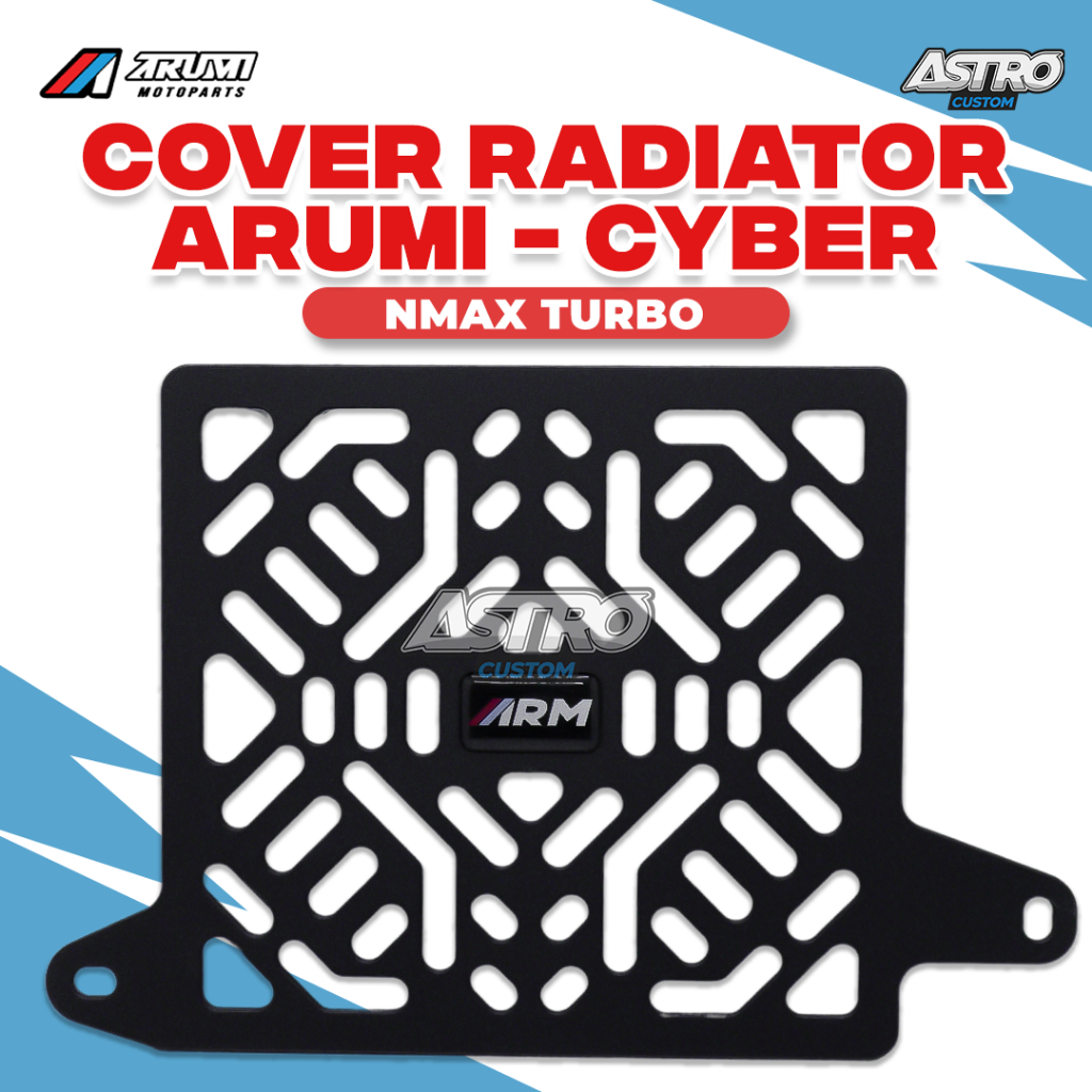 Cover Radiator ARUMI NMAX TURBO Series Pattern Cyber FULL CNC ARM Aksesoris Motor