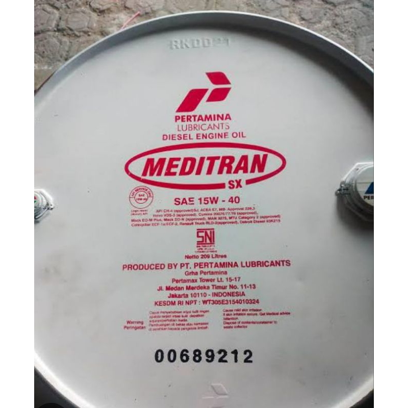 Oli Pertamina Meditran SX 15w-40 CH4 Drum 209 Lt Toko Surabaya