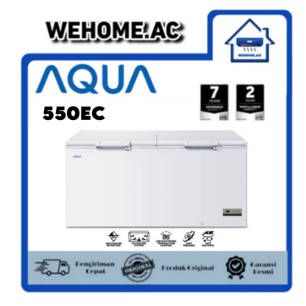 Chest Freezer Aqua AQF550EC Freezer Box Lemari Pembeku Aqua Anti Bakteri