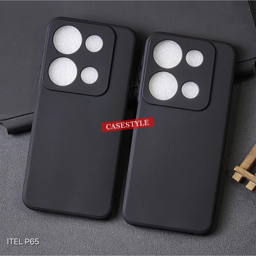 Case Itel P65 Itel P40 Itel P55 Nfc Itel P55 5G Softcase Candy Macaron Square Black Polos Case Itel 