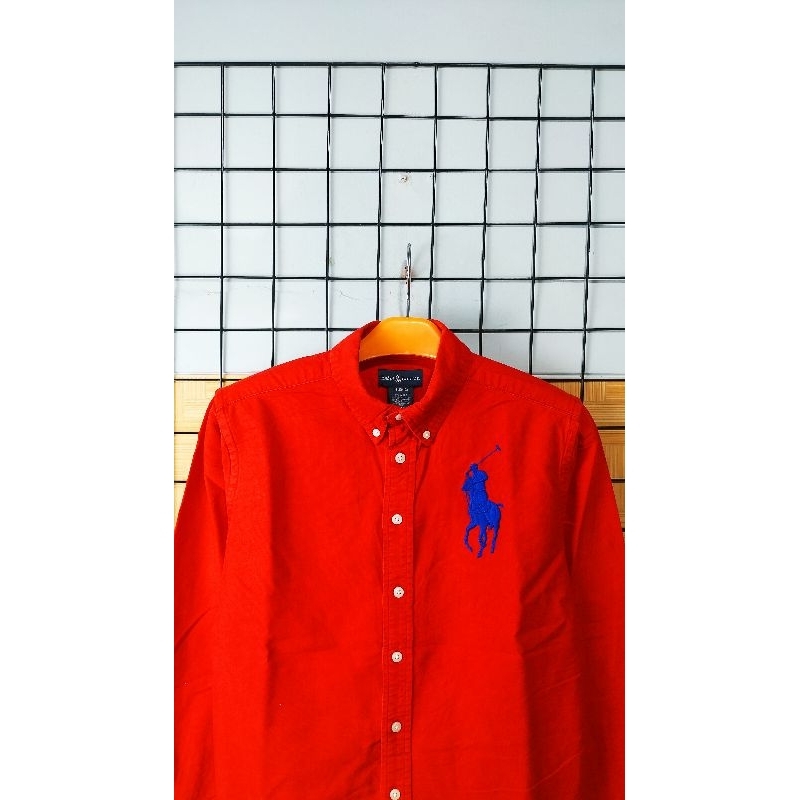 Kemeja Ralph Lauren Big Logo Polos Merah Cabe  Second