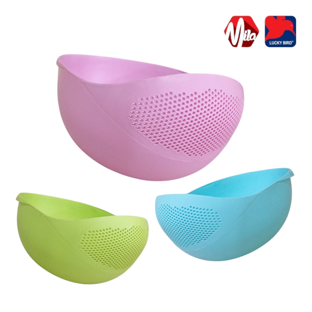 Baskom Saringan Tirisan Cucian Beras Plastik H&W Food Grade Anti Pecah