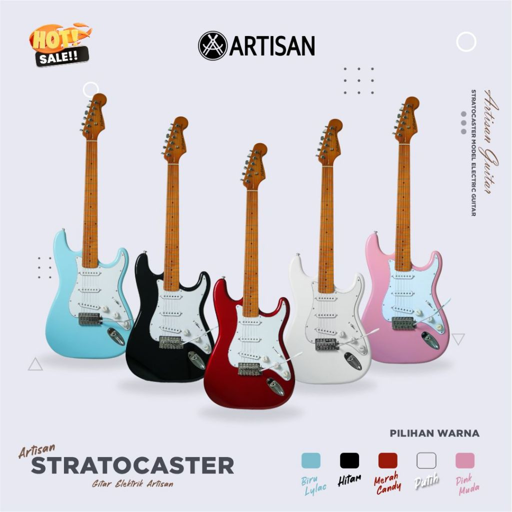 ARTISAN Gitar Listrik Stratocaster