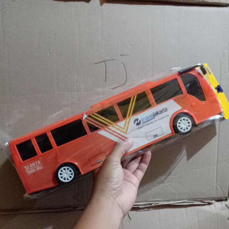 Mainan Bus Transjakarta Plastik 35cm