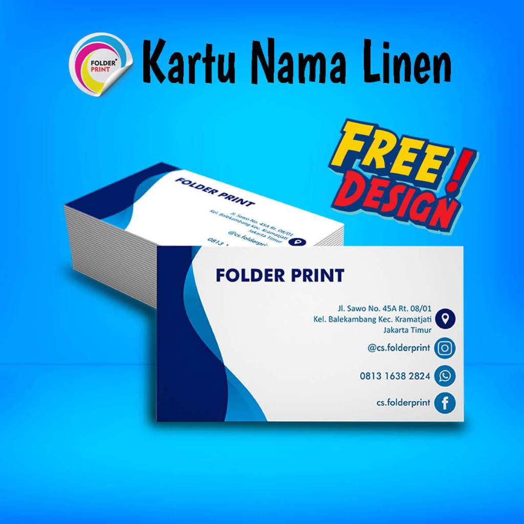 

Cetak Kartu Nama Premium Bahan Linen 220 Gram Free Design
