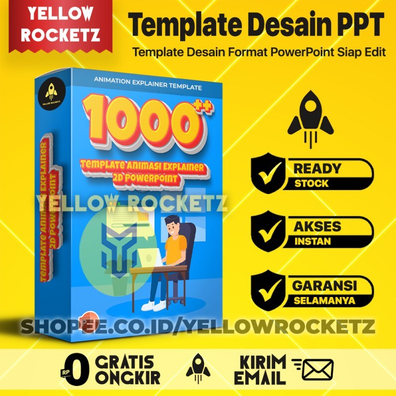 1000++ ANIMATION EXPLAINER 2D Asset & Template PPT Animasi 2D Template PowerPoint - YellowRocketz