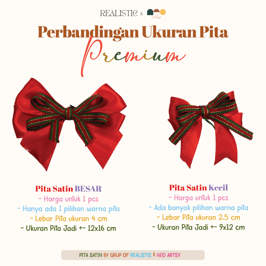 

Realistic - Pita Satin untuk Hang Tag atau Souvenir Ulang Tahun Custom