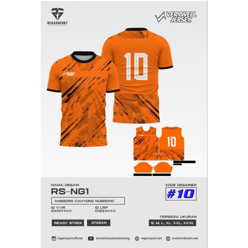 Jersey Verywell Atasan lengan pendek