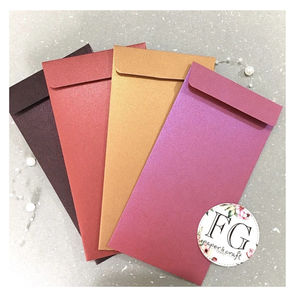 

Amplop Uang 6pcs Premium, Angpau Polos 9x17cm