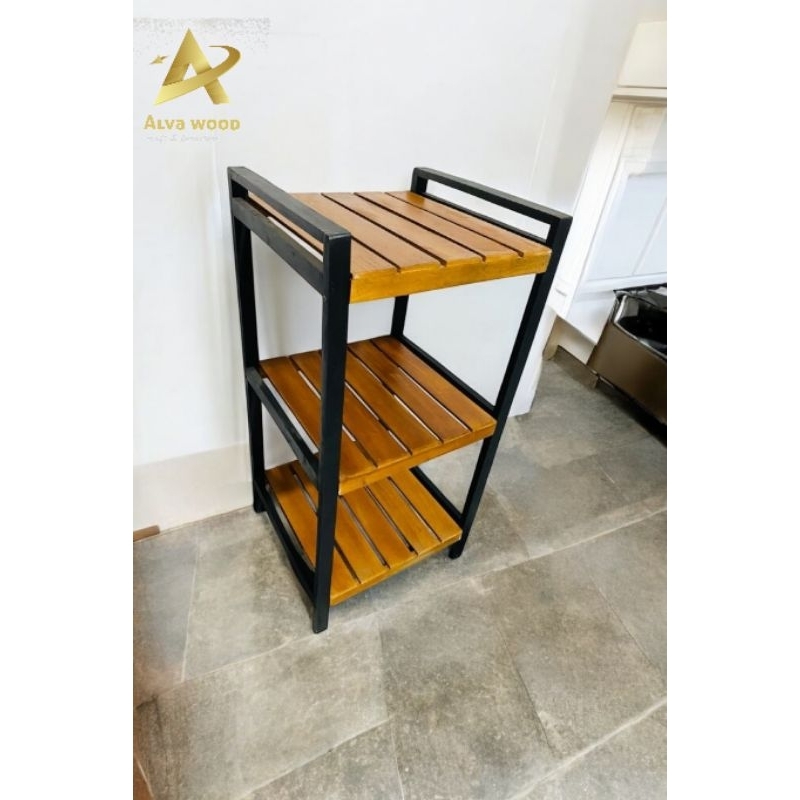 Rak susun/ rak galon / rak dispenser/ rak kayu serbaguna 3susun