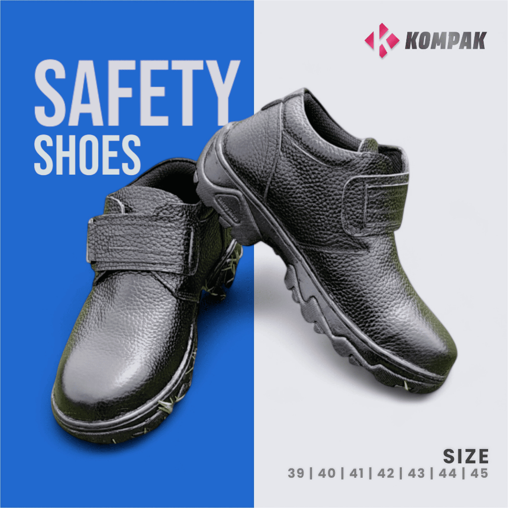 [ KOMPAK ] SEPATU SAFETY PRIA WANITA KULIT ASLI KRETEK SLIP ON SAFETY SHOES SEKOLAH SMK KITCHEN DAPU