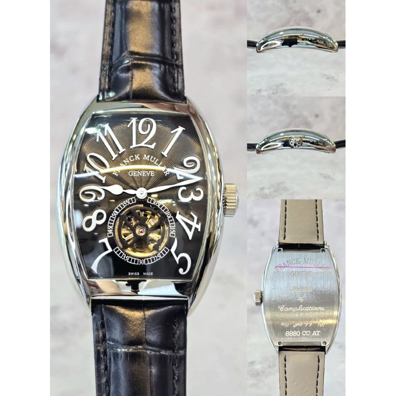 JAM TANGAN PRIA/COWOK FRANK MULLER IMPERIAL TOURBILLON CINTREE CURVEX CASE SILVER DIAMETER 40mm#Jamt