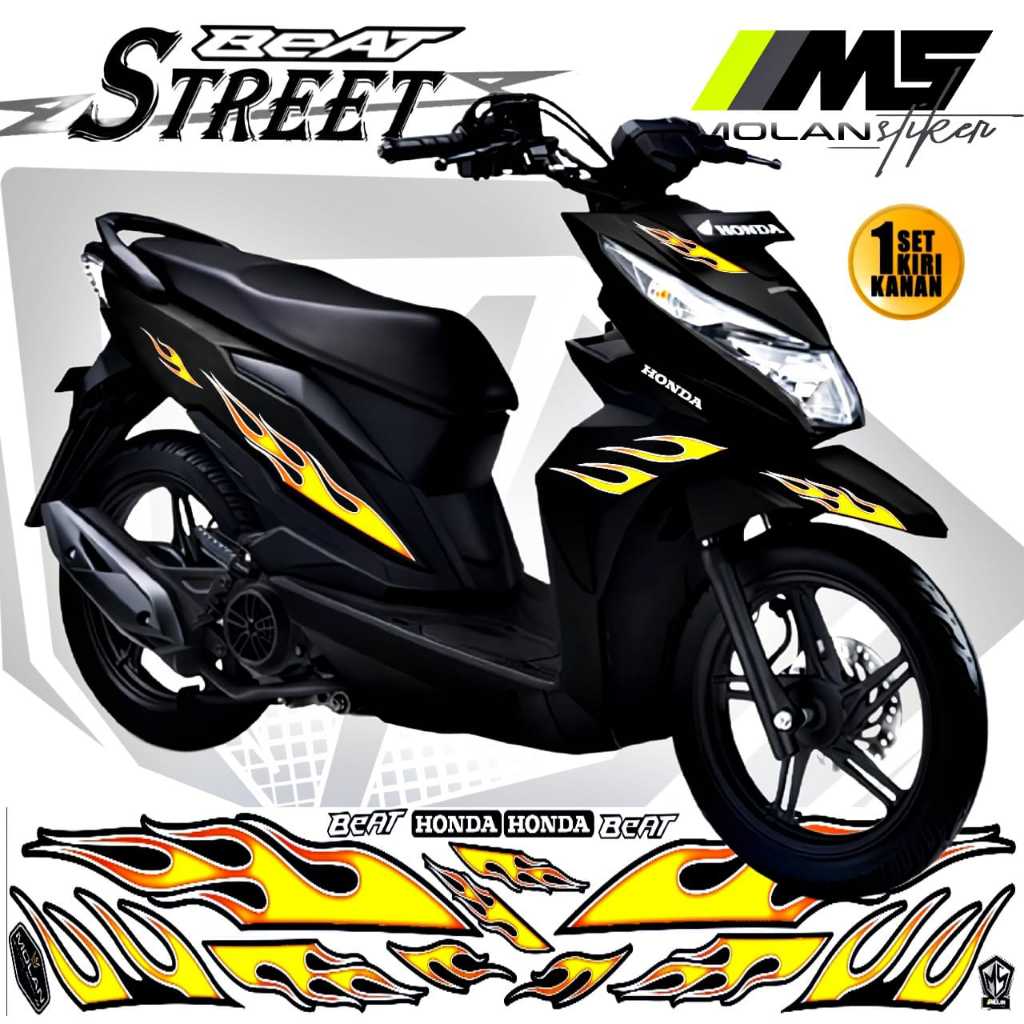 Decal Sticker Striping Variasi Beat Street/honda Beat Street/Decal Beat Street/Striping Beat Street