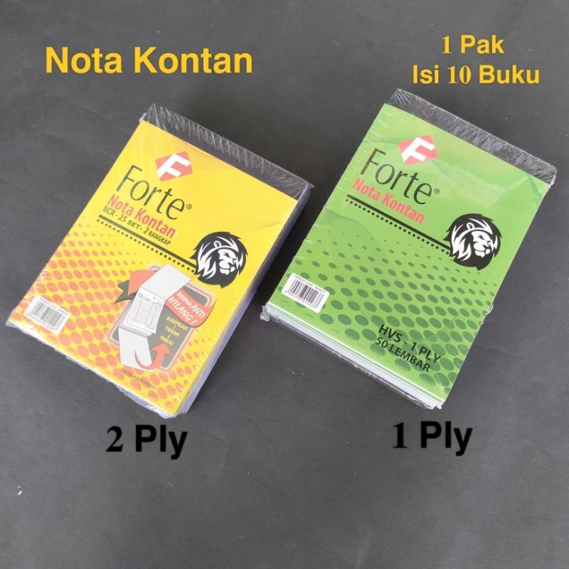 

1 Pak Nota Kontan Kecil 1 Ply Dan 2 Ply Isi 10 Buku