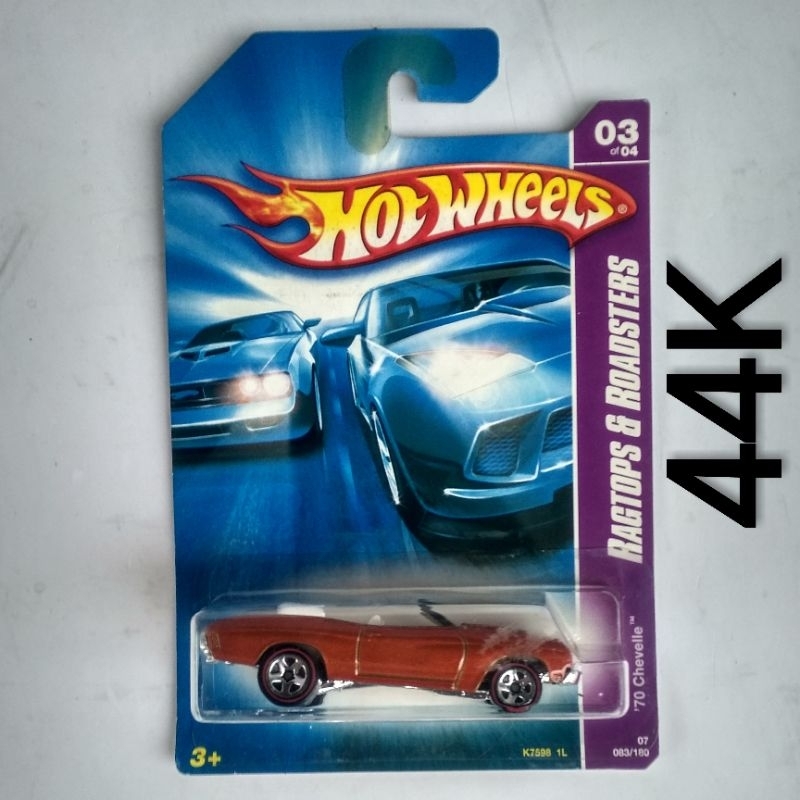 Hot Wheels Ragstops & Roadster 70 Chevrolet Chevy Chevelle SS Convertible ban Redline