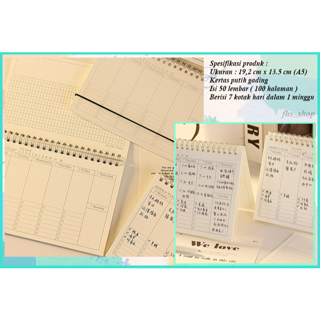 

Planner Aesthetic Notebook Planner Weekly Planner Jurnal Mingguan Buku Jadwal Notebook Jadwal