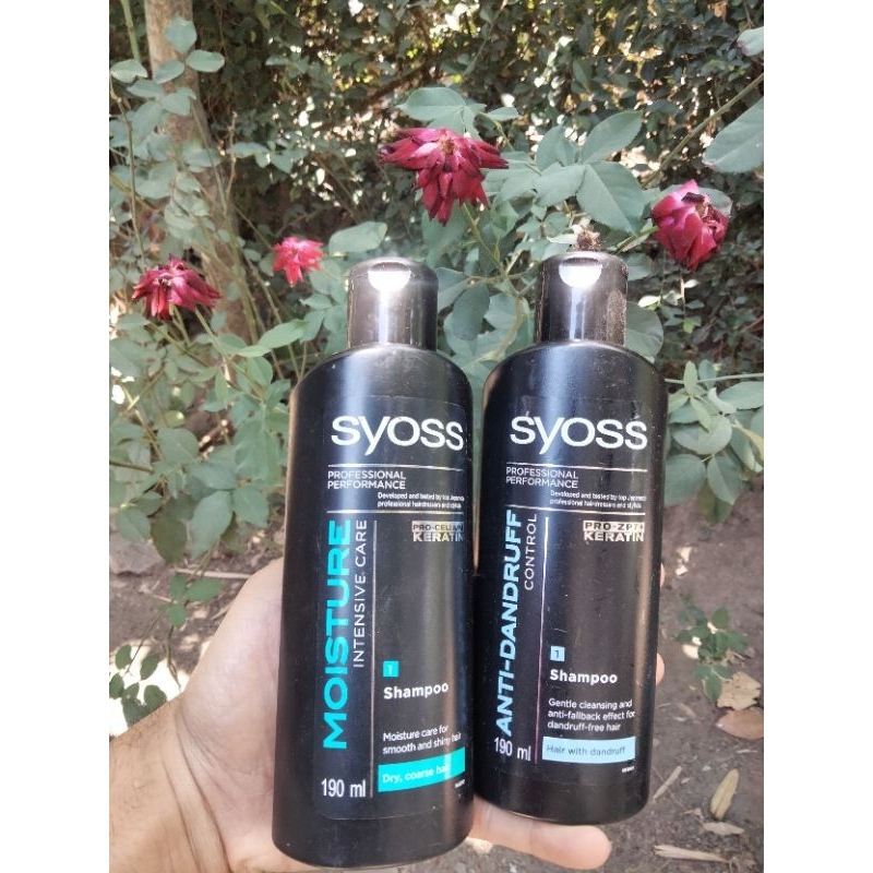 2 BOTOL SAMPO SYOSS ANTI KETOMBE DAN MOISTURE ISI 190 ML
