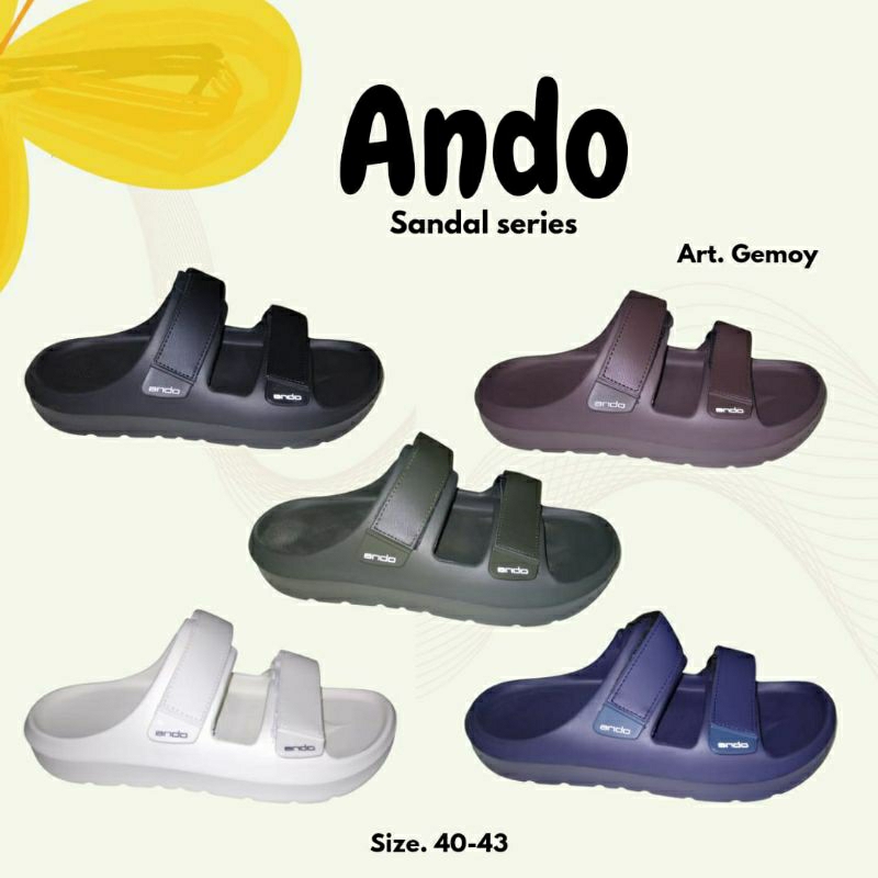 Sandal selop Eva Ando Gemoy//Ando Selop Pria //Sandal Karet//Ando Gemoy