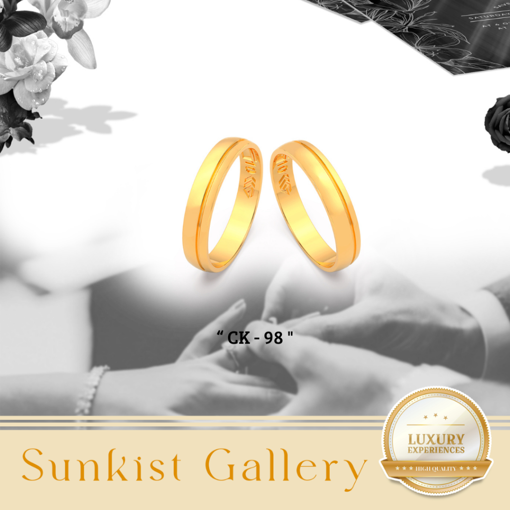 CINCIN NIKAH EMAS ASLI MODEL SIMPLE POLOS CANTIK TERBARU EMAS MUDA KADAR 8K (375) KODE WR98