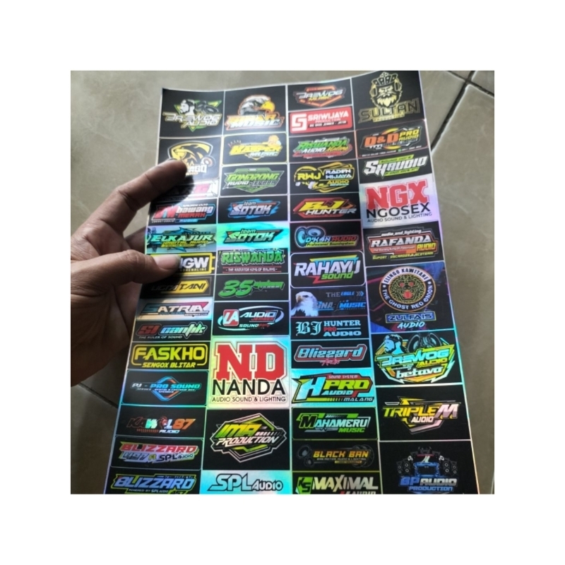 

STIKER BREWOG AUDIO,SINAR MUSIC AUDIO DAN SOUND LAINYA | STIKER HOLOGRAM | STIKER PACK | STIKE 1 LEMBAR ISI 48 PCS