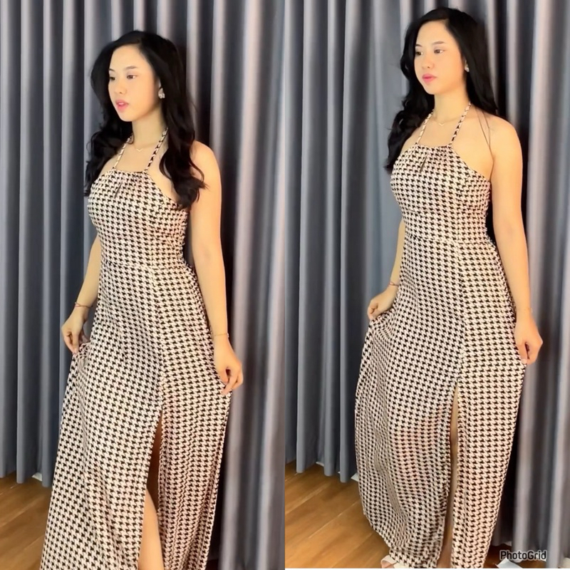 Laluna Long Dress | Spageti Long Dress| Dress Tali Ikat| Dress Pesta