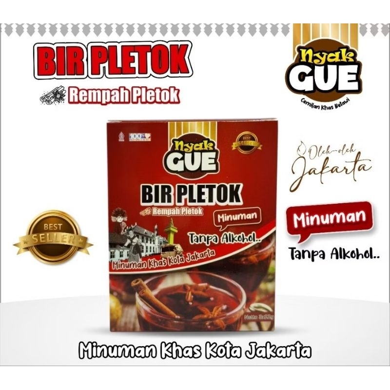 

Bir Pletok Nyak Gue Oleh Oleh Khas Betawi Oleh Oleh Jakarta Isi 3 Sachet Kemasan 66 Gram