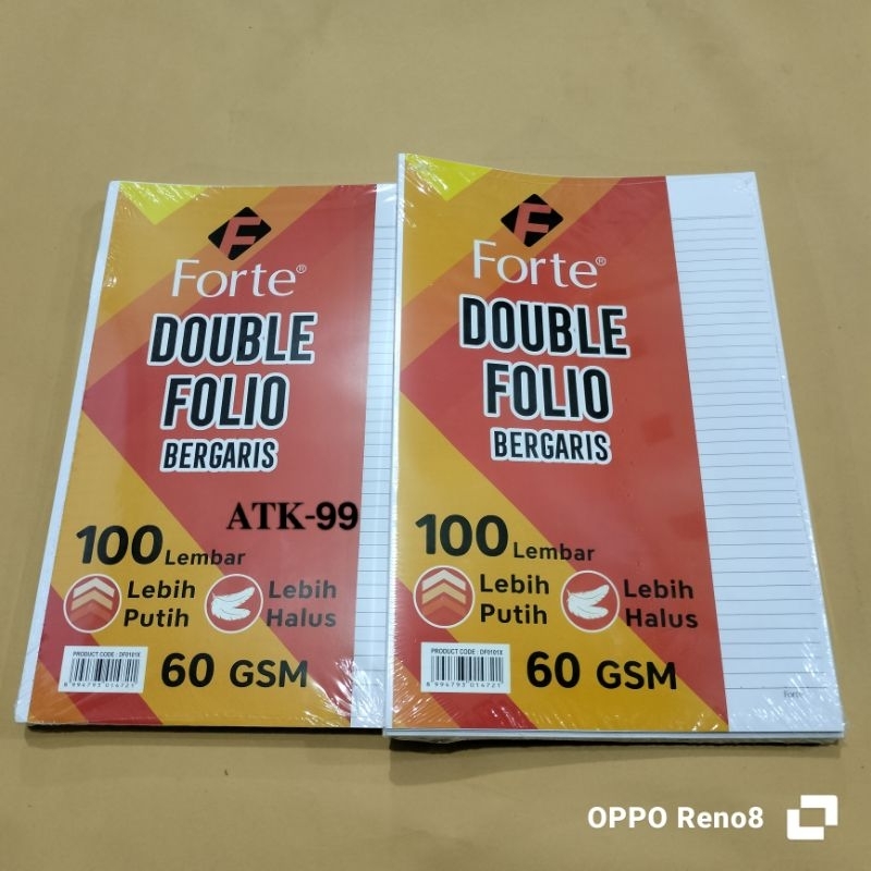 

1 Pak Double Folio Bergaris SIDU & Forte Isi 100 Lembar