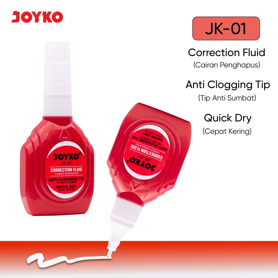

Correction Fluid Cairan Koreksi Penghapus Cair Joyko JK-01