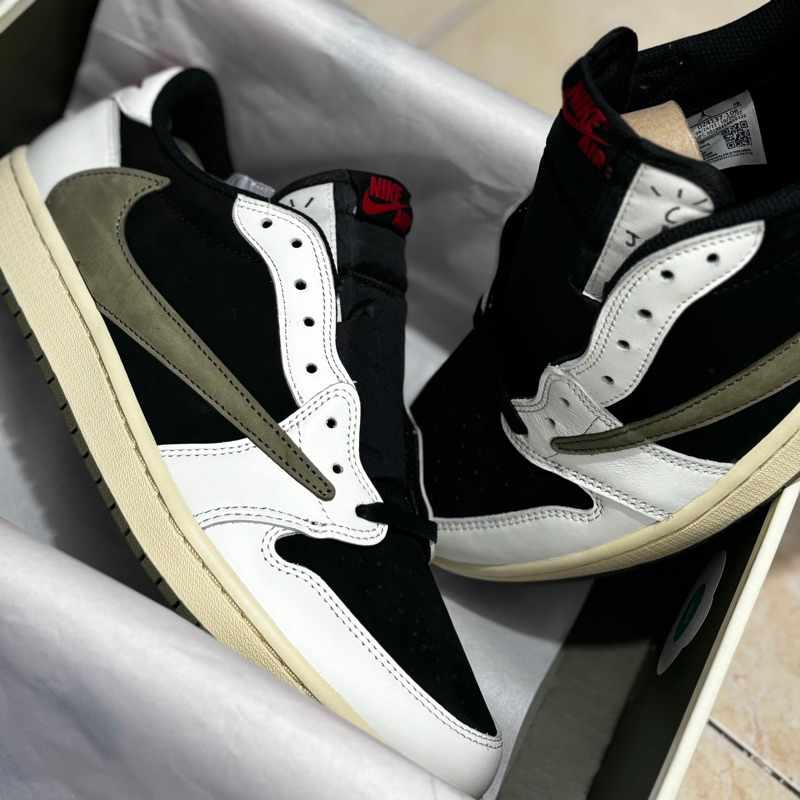 AJ1 Retro Low OG SP Travis Scott Olive 100% Original Material