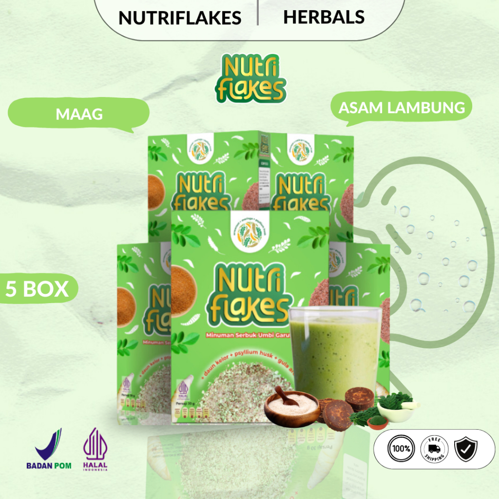 

Nutriflakes Makanan Oatmeal Sehat Diet Untuk Sakit Asam Lambung Original Official Store 5 Box