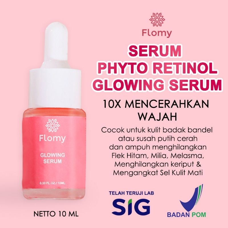 Flomy Phyto Retinol Serum Wajah dengan Phyto Retinol dan Glutathione - 10ml Serum | Serum Wajah | Se