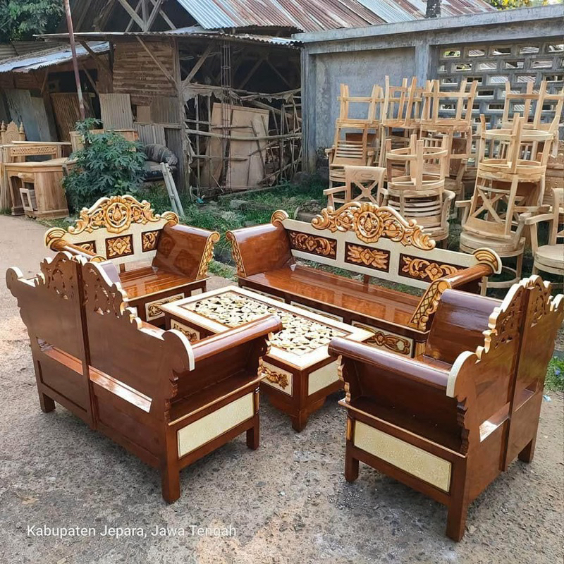 Kursi Tamu Madura Matahari Jati/Kursi Tamu Jati Minimalis