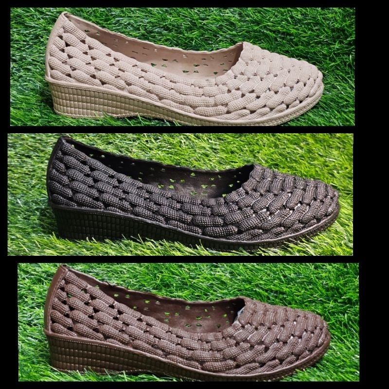 Sepatu karet wanita wedges karet Sepatu Hak Wanita anti air anti slip