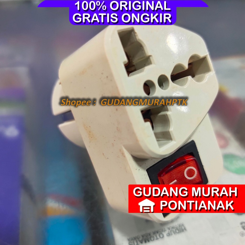 Oversteker Sakelar Lampu Kaki 3 cok Sambungan Gepeng jadi bulat RRC taiwan TERMINAL KUNINGAN