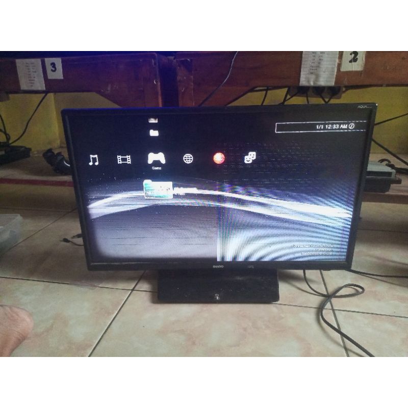 tv LED Sanyo 24 inch minus bergaris2,unit only