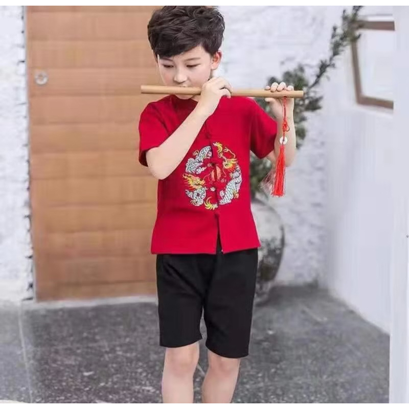 Baju imlek anak naga merah (preloved)